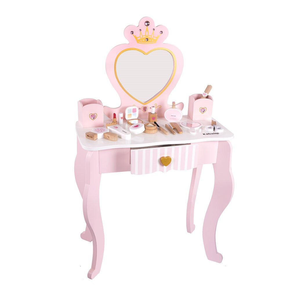 Gyermek fa fésülködőasztal Baby Mix Heart fehér