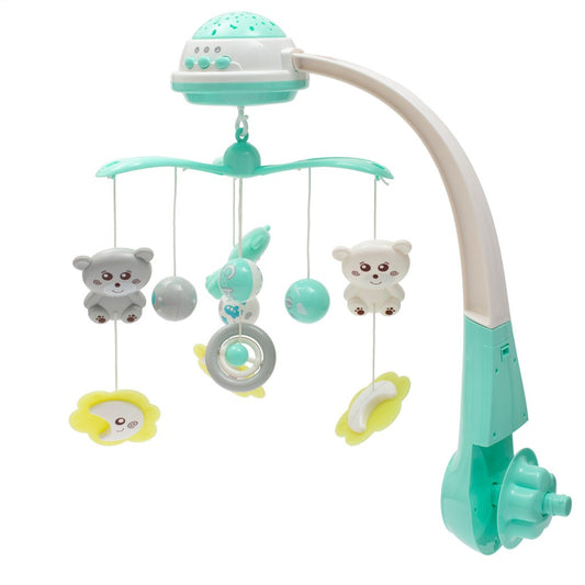 Körhinta a kiságy fölé világító vetítővel  Baby Mix menta (a csomagolás sérült)