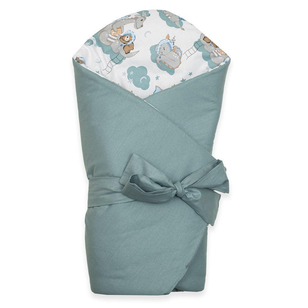 Kétoldalas gyerek pólya New Baby Sárkány 80x80 cm