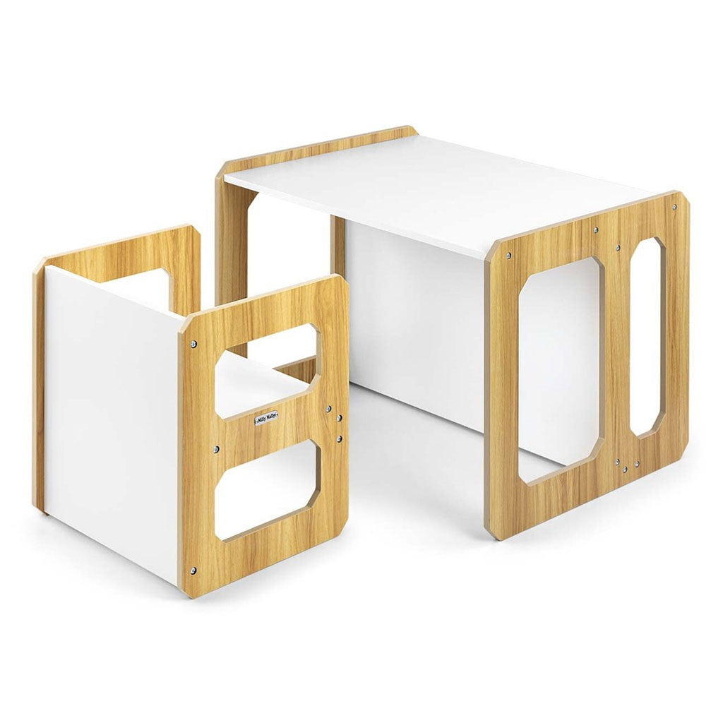 Milly Mally Stella 3 az 1-ben bútorkészlet - Asztal és szék Natural