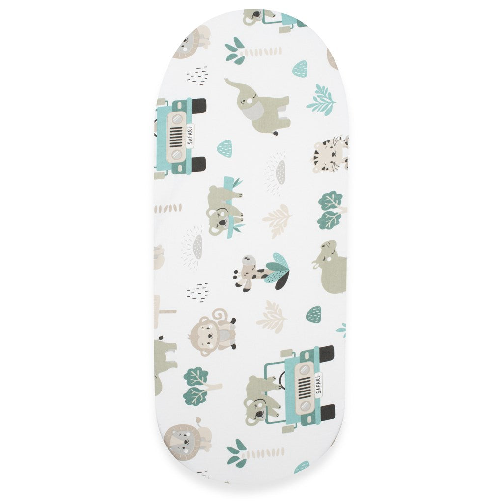 Pamut babakocsihoz való lepedő pamut New Baby Safari II 35x75 cm
