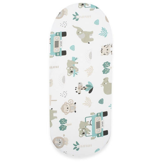 Pamut babakocsihoz való lepedő pamut New Baby Safari II 35x75 cm