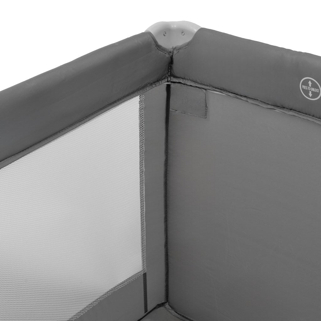 Baba utazóágy kihúzható tálalószekrénnyel Side Baby Mix szürke