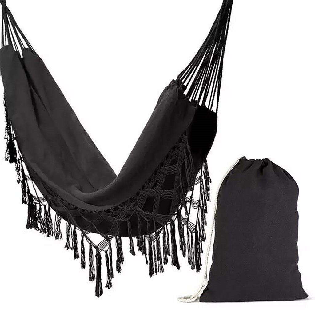 Nagy függő hintaágy két személyre Hamaka XXL BOHO Baby Mix fekete