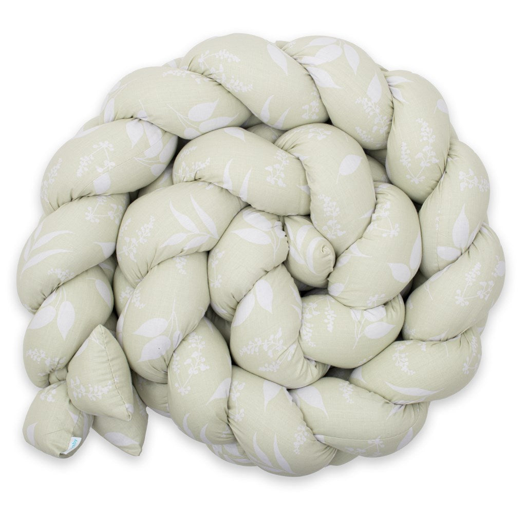 Védő fonott rácsvédő kiságyba New Baby Levelek