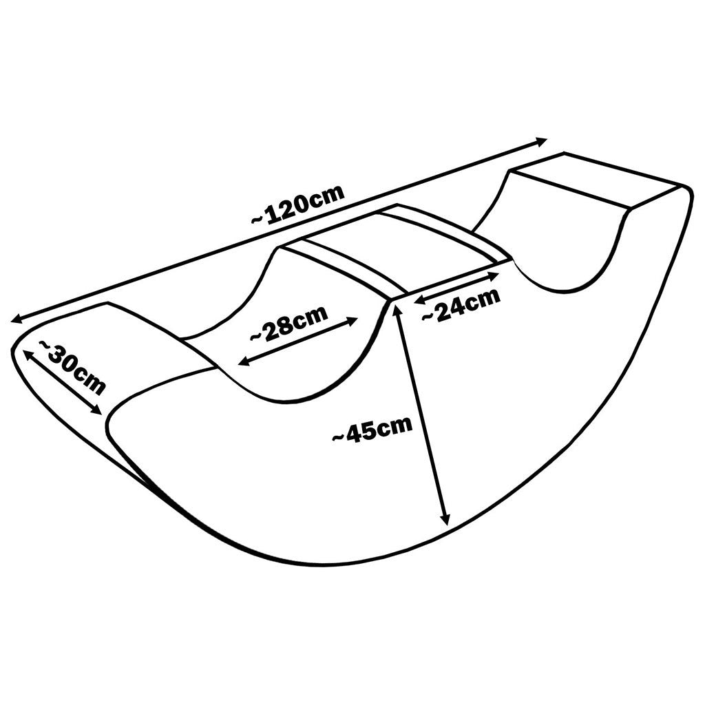 Hab hinta 2 gyermek részére - Rocking Bean white blue