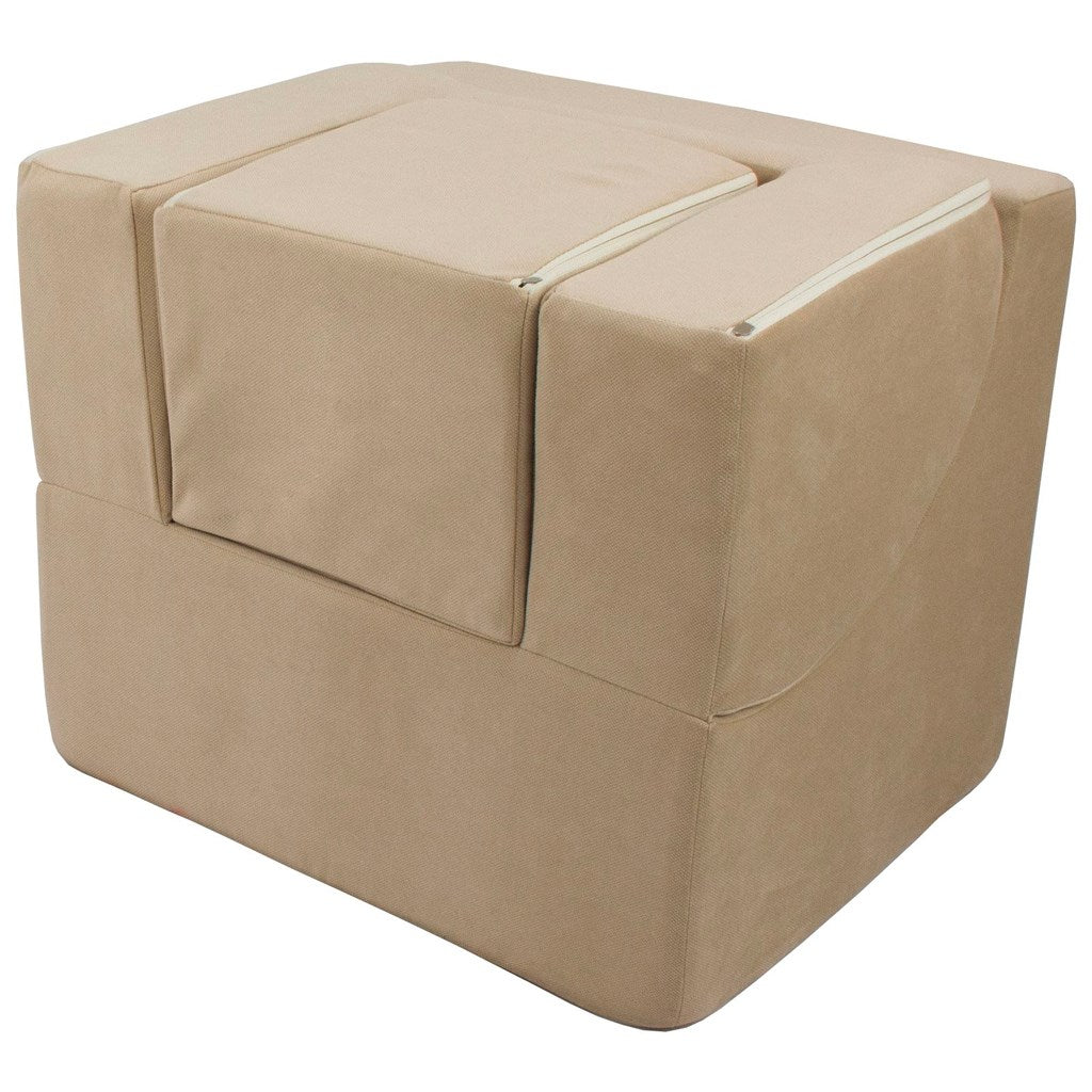 Gyermek összecsukható fotel-nyugágy cappuccino