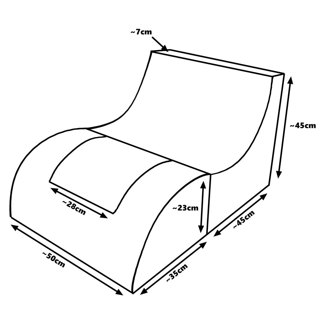 Gyermek összecsukható fotel-nyugágy pink