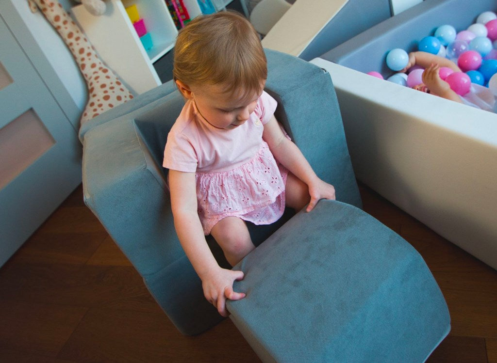 Gyermek összecsukható fotel-nyugágy grey