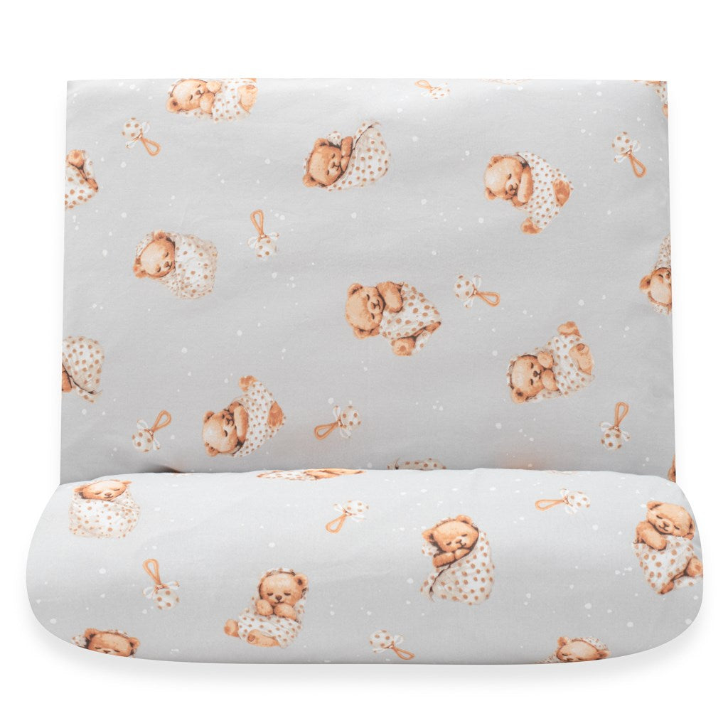 2-részes ágyneműhuzat New Baby Sweet teddy bear 90/120 cm grey