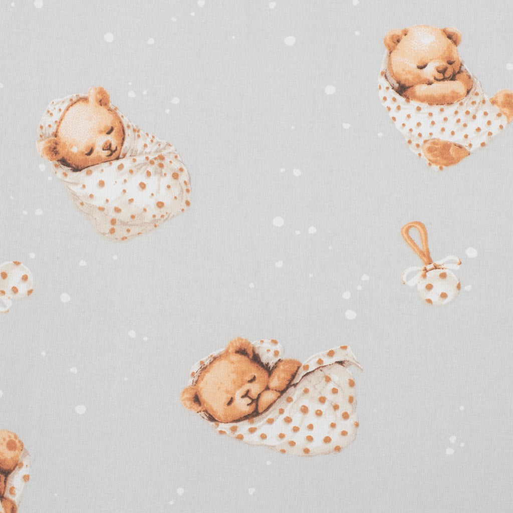 2-részes ágyneműhuzat New Baby Sweet teddy bear 90/120 cm grey