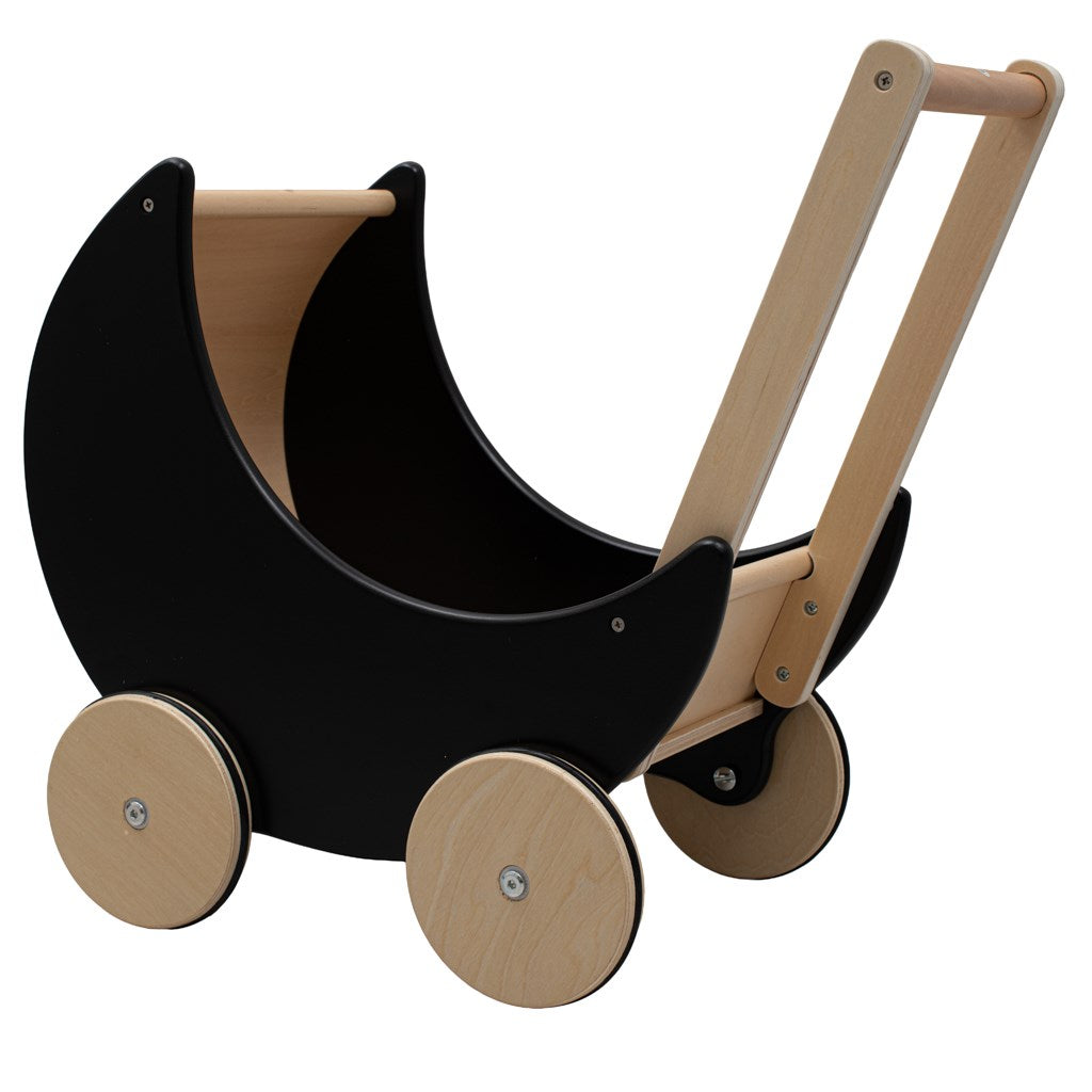 Fa babakocsi, járókeret gyerekeknek 2in1 Montessori Baby Mix fekete