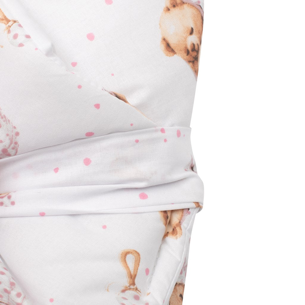 Gyerek pólya New Baby Sweet teddy bear 80x80 cm pink