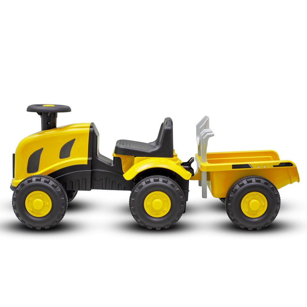Gyermek lábbal hajtós traktor Baby Mix Benny sárga