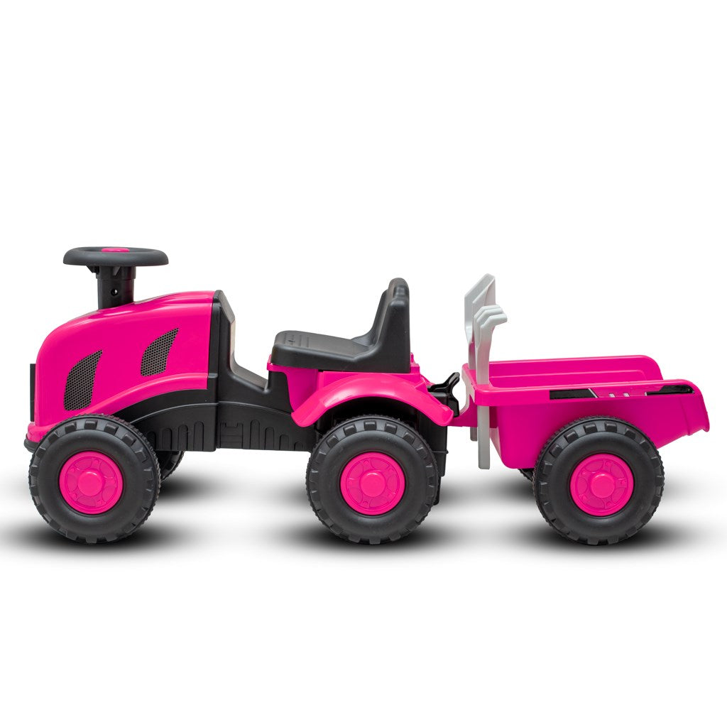 Gyermek lábbal hajtós traktor Baby Mix Benny rózsaszín