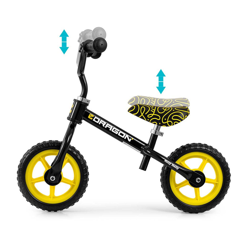 Gyerek futóbicikli Milly Mally Dragon black