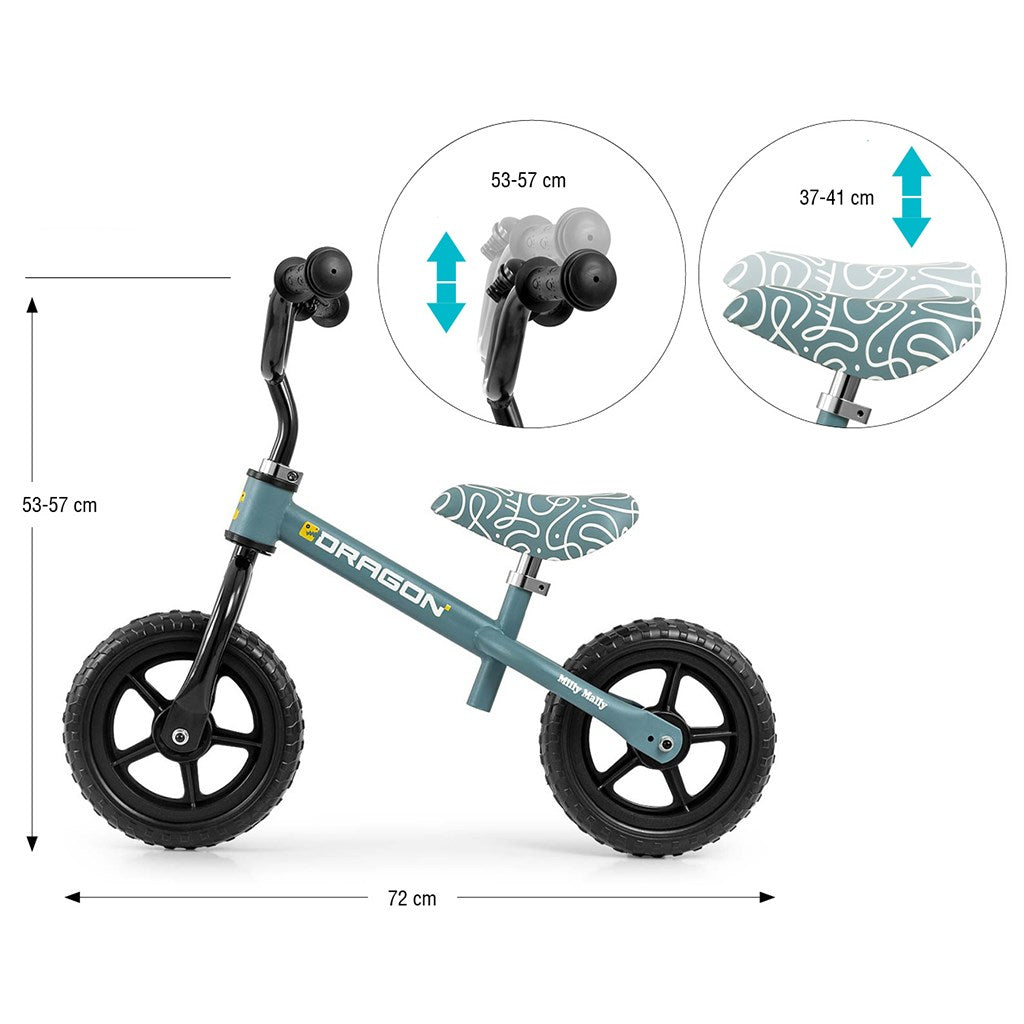 Gyerek futóbicikli Milly Mally Dragon denim