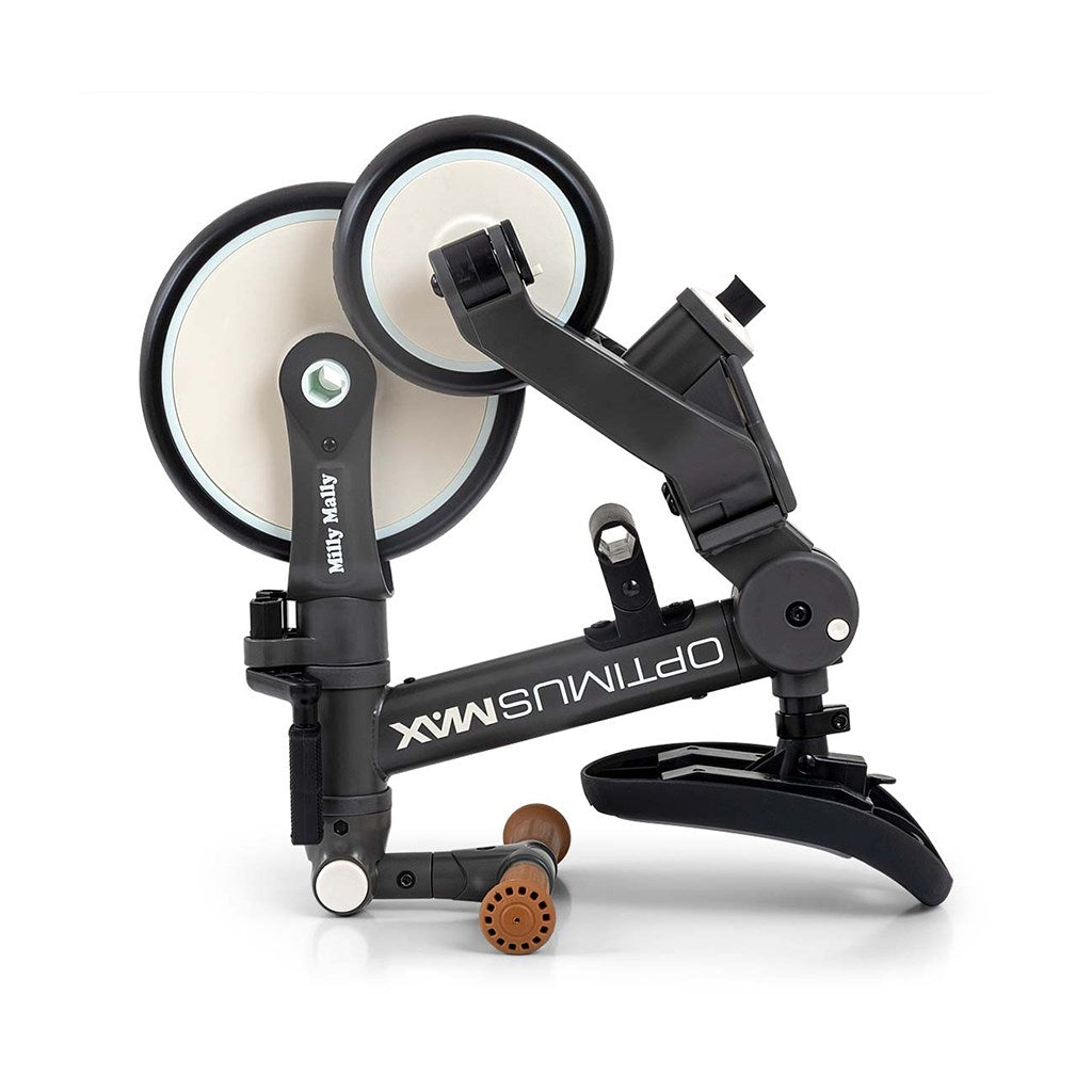 Gyerek háromkerekű bicikli 5az1-ben Milly Mally Optimus Max tolókarral dark grey