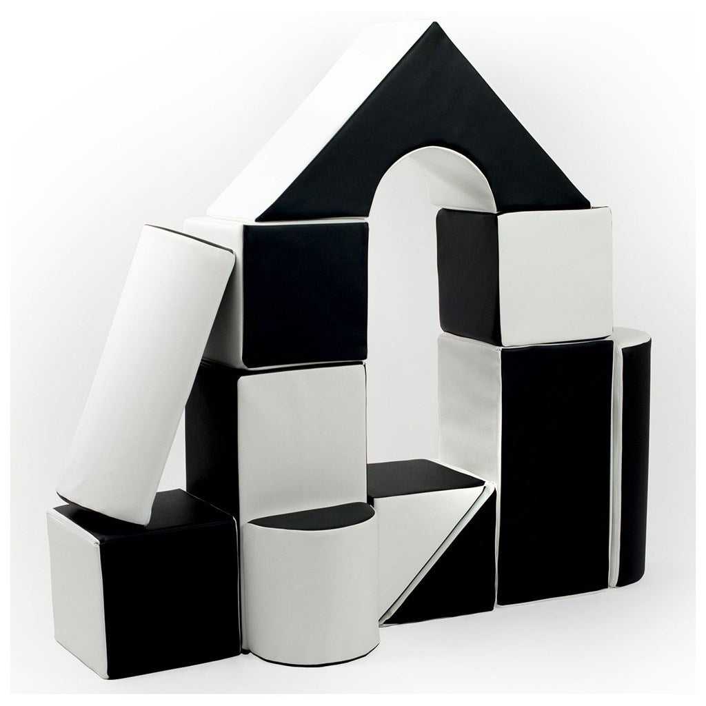 Habkockák – óriási építőkészlet 11 db black-white