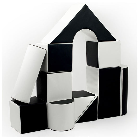 Habkockák – óriási építőkészlet 11 db black-white