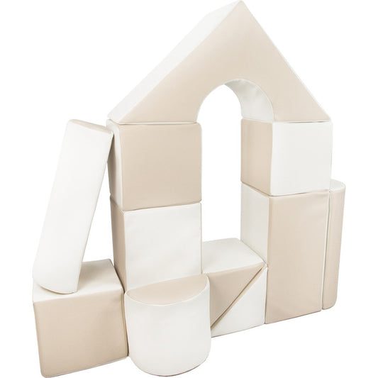 Habkockák – óriási építőkészlet 11 db white-cappuccino