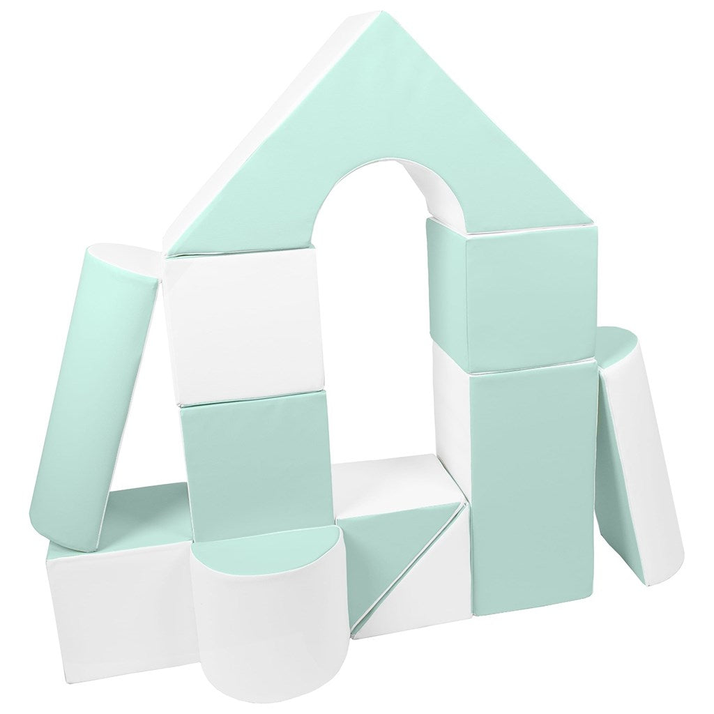 Habkockák – óriási építőkészlet 11 db white-mint