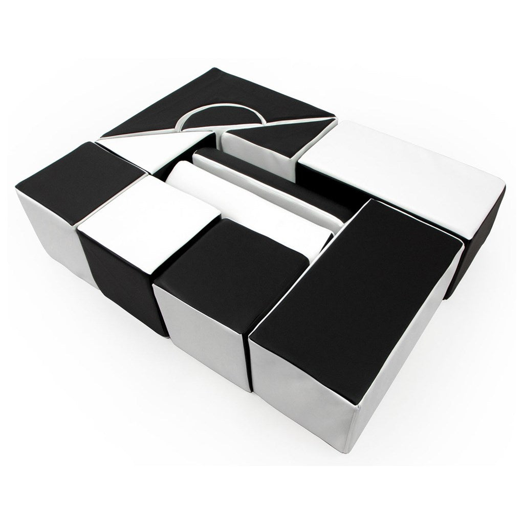 Habkockák – óriási építőkészlet 11 db white-mint