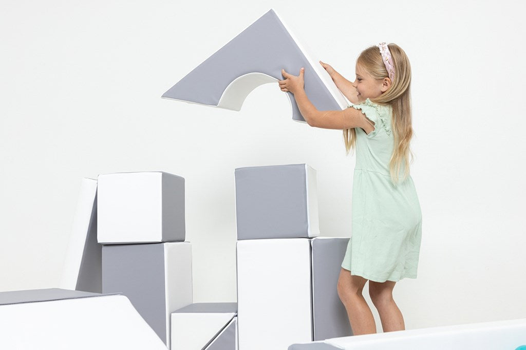 Habkockák – óriási építőkészlet 11 db white-pink