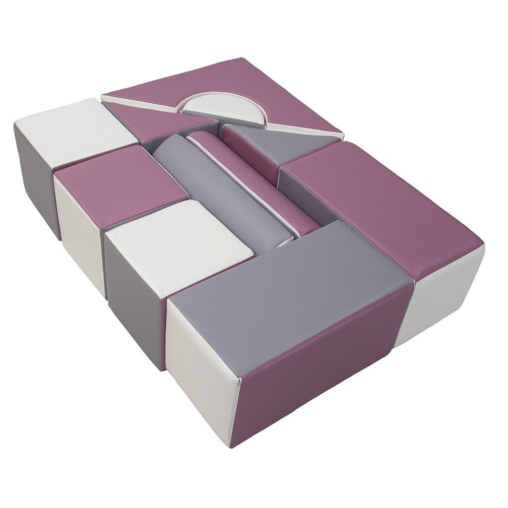 Habkockák – óriási építőkészlet 11 db white-grey-purple