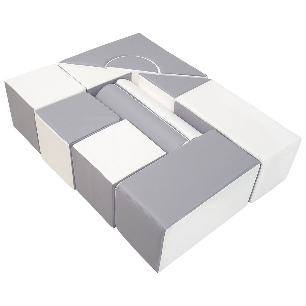 Habkockák – óriási építőkészlet 11 db white-grey