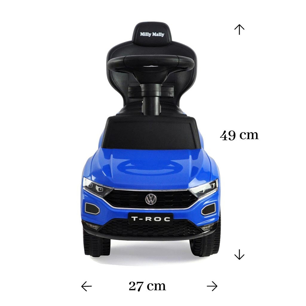 Bébitaxi tolókarral VOLKSWAGEN T-ROC Milly Mally fehér (a csomagolás sérült)