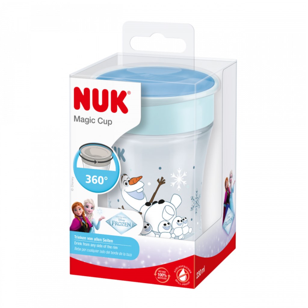 Bájos itató pohár Mini Magic NUK 360° fedéllel Frozen Olaf 230 ml