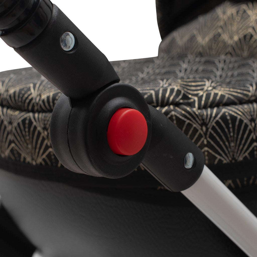 Luxus játék babakocsi New Baby COMFORT arany-fekete