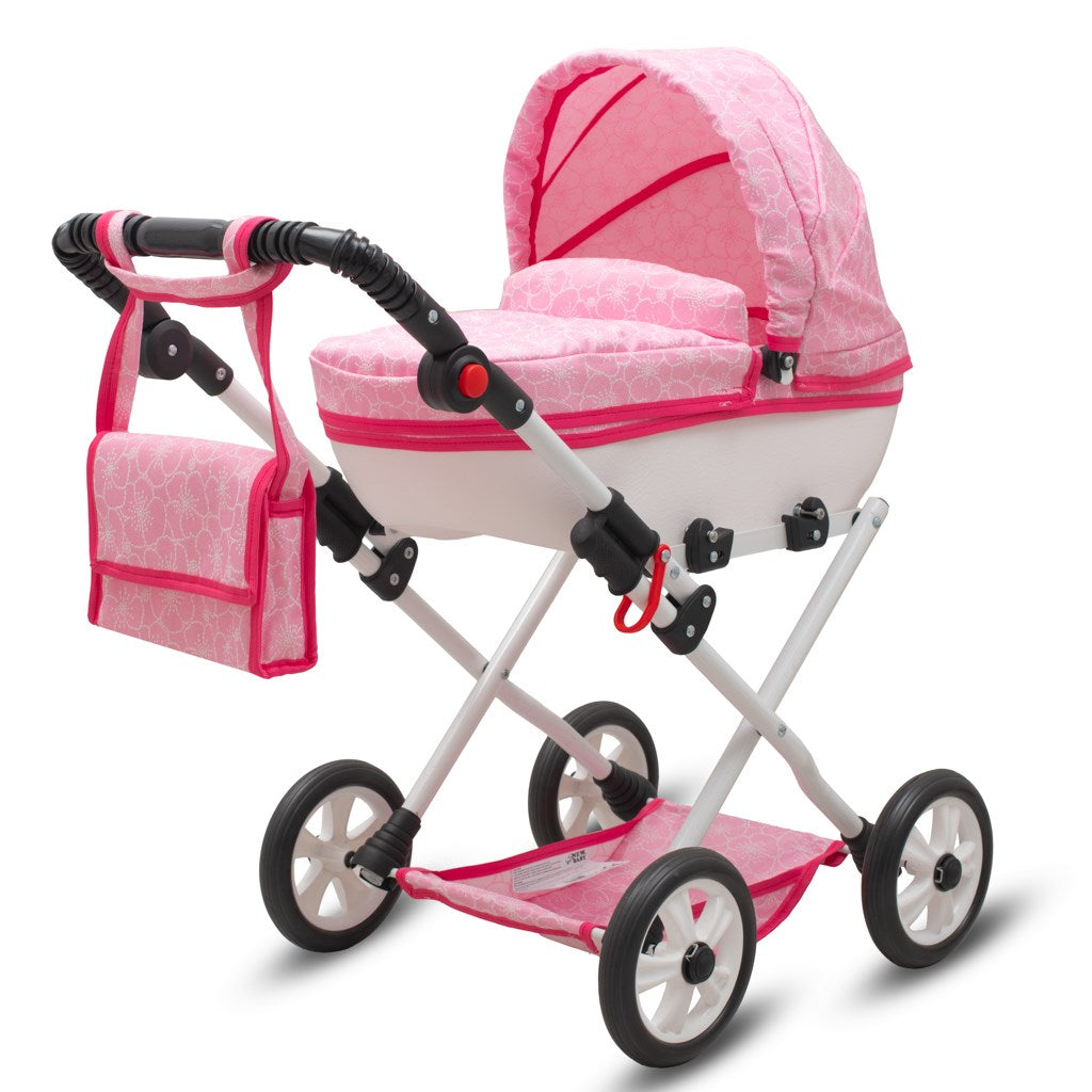 Luxus játék babakocsi New Baby COMFORT rózsaszín