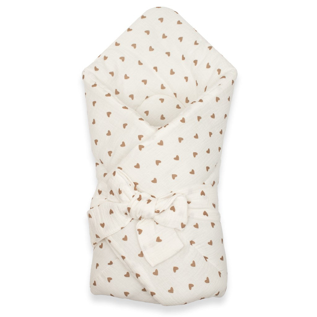 Muszlin megkötős pólya New Baby little heart