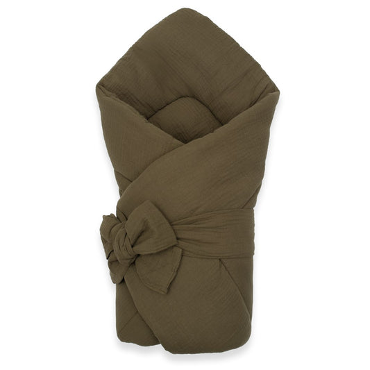 Muszlin megkötős pólya New Baby olive