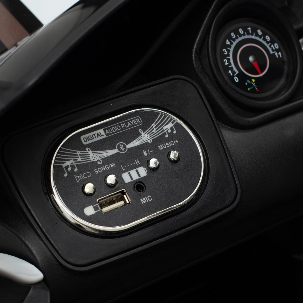 Gyermek elektromos autó Baby Mix Police 4x4 fekete (Sérült csomagolás)