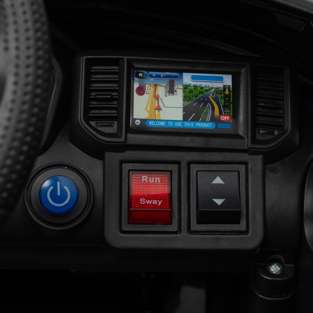 Gyermek elektromos autó Baby Mix Police 4x4 fekete (Sérült csomagolás)