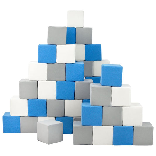 Habkockák - 45 darabos nagy habkocka Pyramida blue white grey