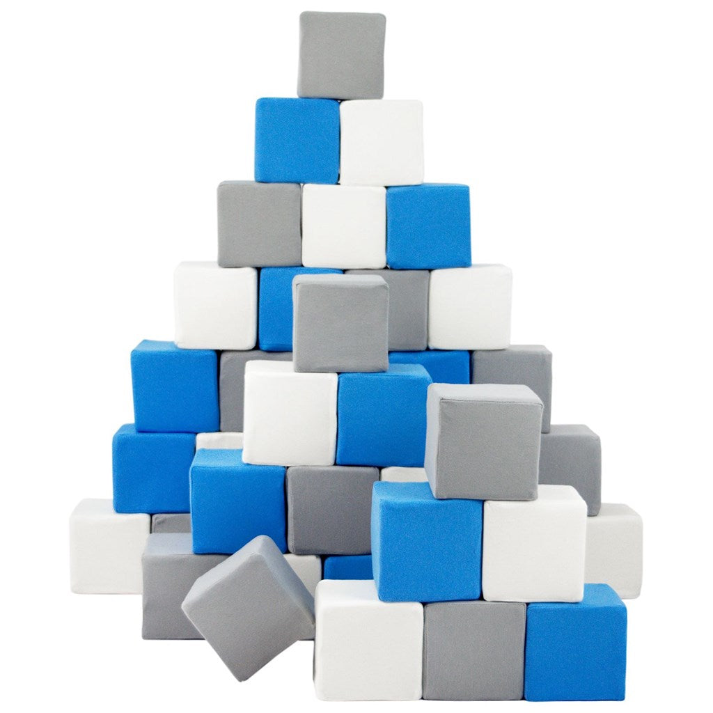 Habkockák - 45 darabos nagy habkocka Pyramida blue white grey