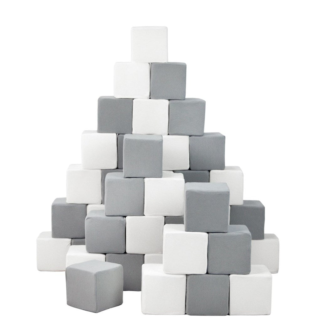 Habkockák - 45 darabos nagy habkocka Pyramida grey white