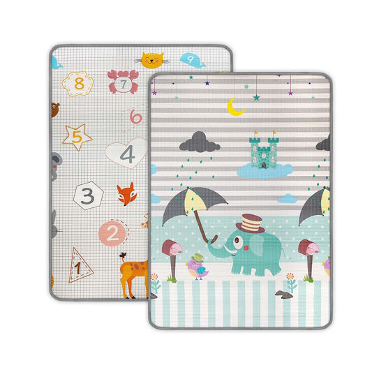 Kétoldalas habszivacs alátét Milly Mally Kinder  Digits and Elephant  178x120 cm