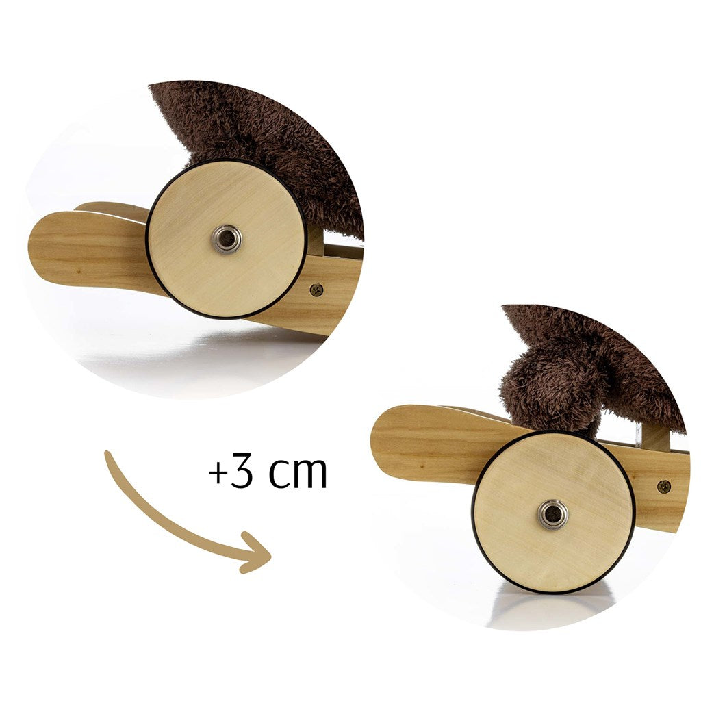 Ringató kutya dallammal és kerekekkel Milly Mally Polly Plus Barna kutya