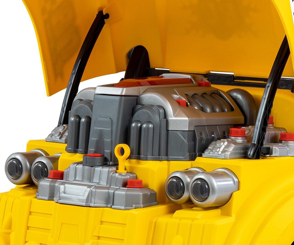 Realisztikus modell az autó elejének nyitható motorháztetőjével, Milly Mally N-GINE yellow