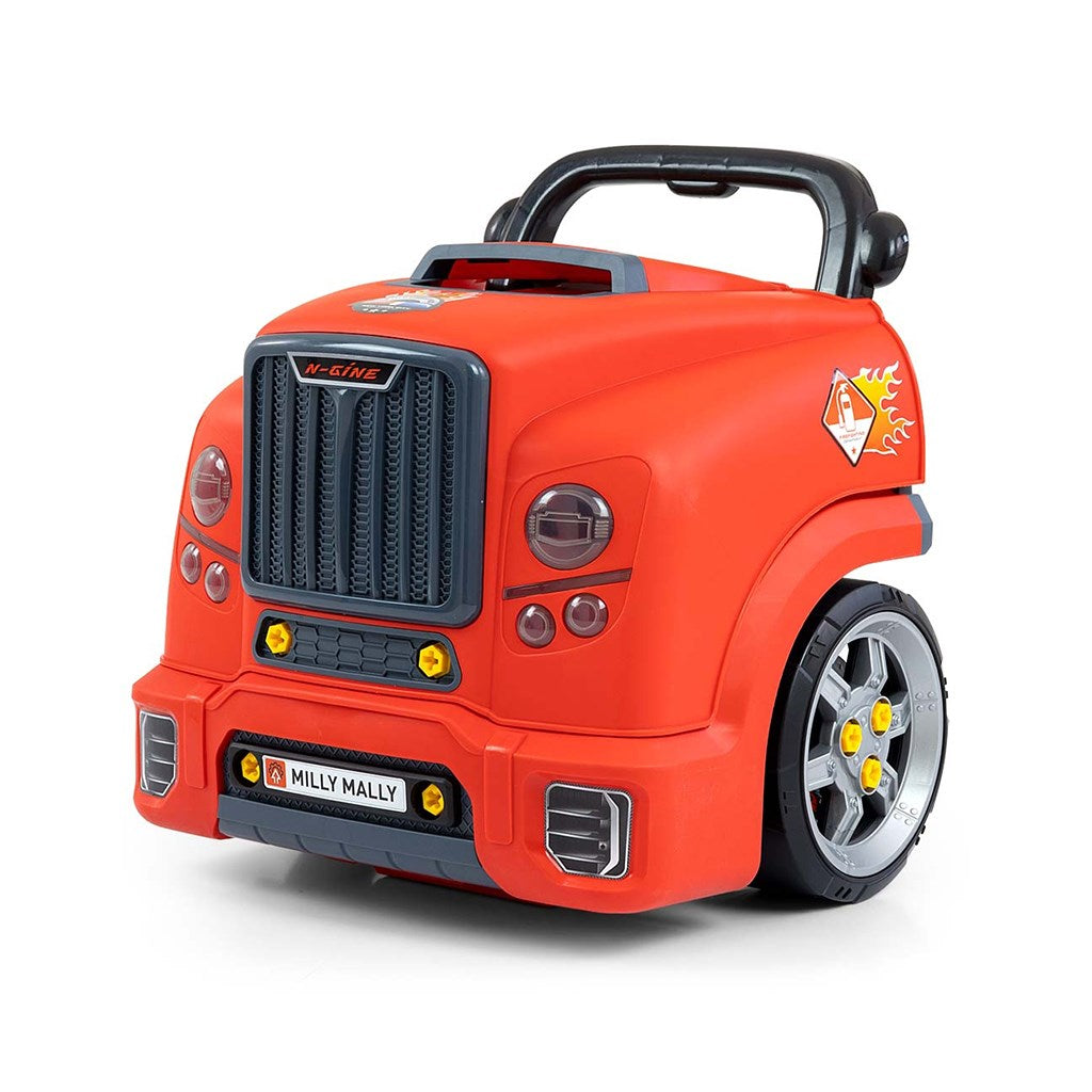 Realisztikus modell az autó elejének nyitható motorháztetőjével, Milly Mally N-GINE red