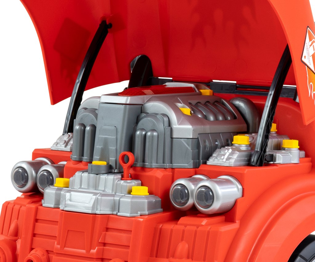 Realisztikus modell az autó elejének nyitható motorháztetőjével, Milly Mally N-GINE red