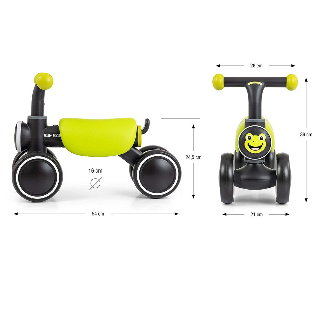 Gyerek futóbicikli  Milly Mally York green
