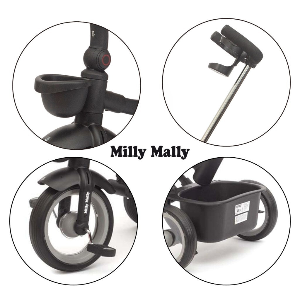 Luxus gyerek tricikli világítással Milly Mally Twinkle grey