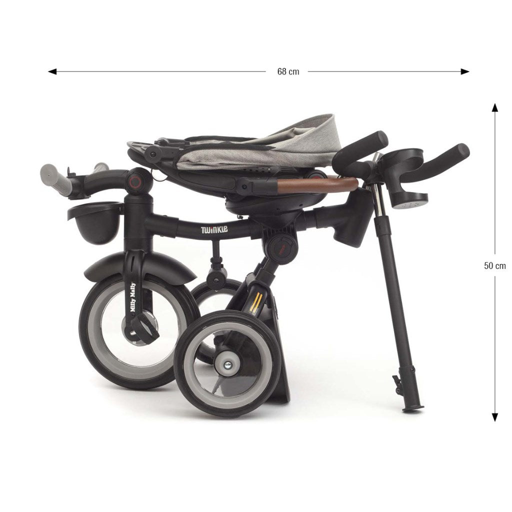 Luxus gyerek tricikli világítással Milly Mally Twinkle grey