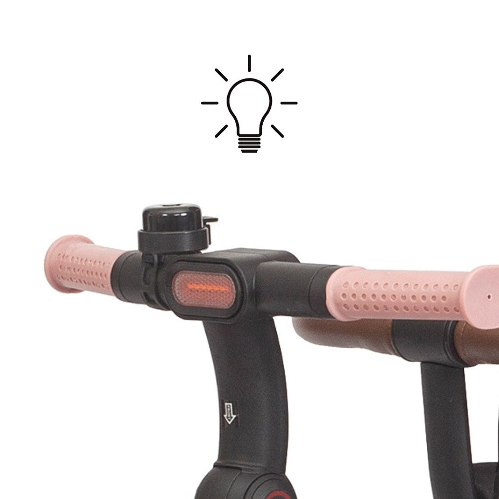 Luxus gyerek tricikli világítással Milly Mally Twinkle pink